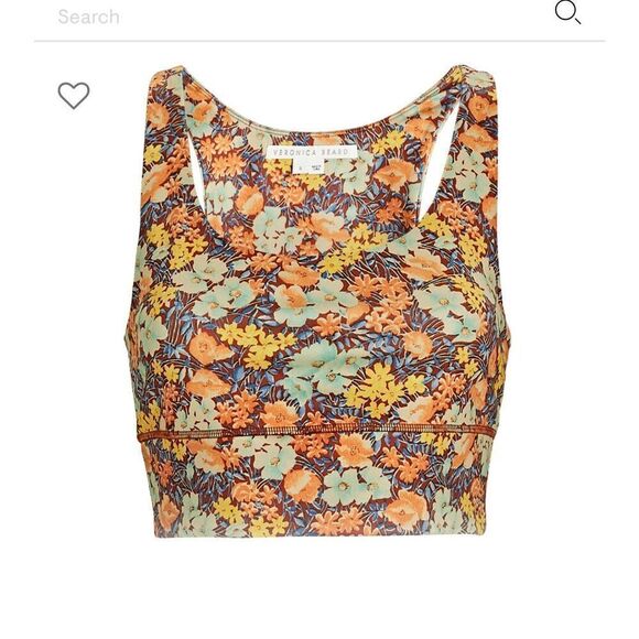 Veronica Beard Floral Print Sport Bra S - Picture 1 of 6